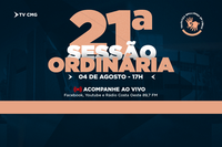 APÓS RECESSO, CÂMARA REALIZARÁ 21ª SESSÃO ORDINÁRIA