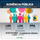 ATENÇÃO PARA A AUDIÊNCIA PÚBLICA NESTA QUARTA-FEIRA (25)