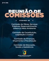 COMISSÕES PERMANENTES SE REÚNEM NESTA QUARTA (07) PARA DISCUTIR PROJETOS
