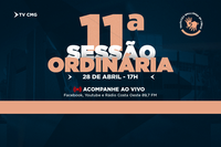 CONFIRA A PAUTA DA 11ª SESSÃO ORDINÁRIA