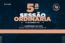 CONHEÇA A PAUTA DA 5ª SESSÃO ORDINÁRIA