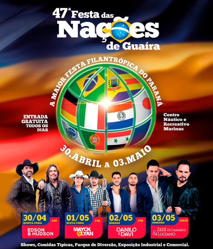ESTÁ CHEGANDO A 47ª FESTA DAS NAÇÕES!