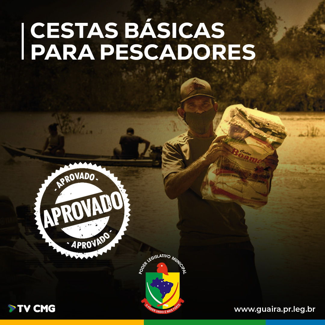 FORA DO SEGURO DEFESO, PESCADORES ARTESANAIS PODERÃO RECEBER CESTAS BÁSICAS