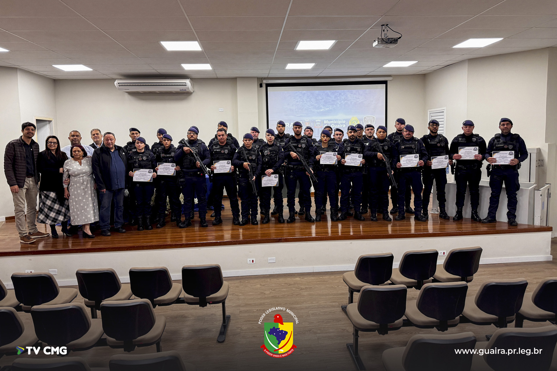 GUAÍRA AVANÇA NA SEGURANÇA PÚBLICA COM ENTREGA DE ARMAS E CERTIFICAÇÃO À GM E CONQUISTA DE COMPANHIA DA PM 