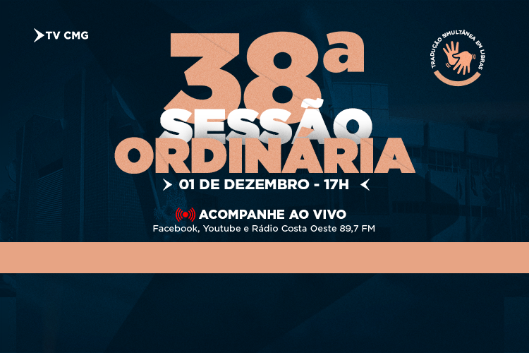 PAUTA DA 38ª SESSÃO ORDINÁRIA